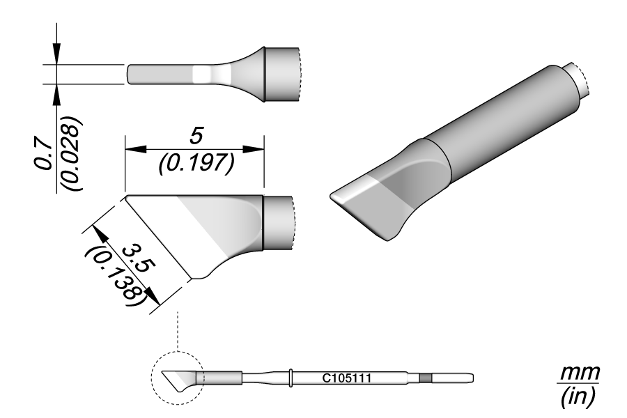 C105111 - Blade Cartridge 3.5 x 0.7